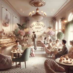 Album Sax Coffee Shop (Small Talk with Saxophone Jazz) from Playing Games Background Music Ensemble