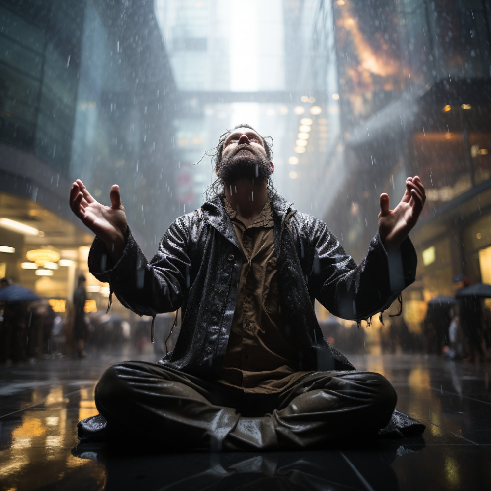 La Serenidad De Las Gotas En La Meditación De La Lluvia