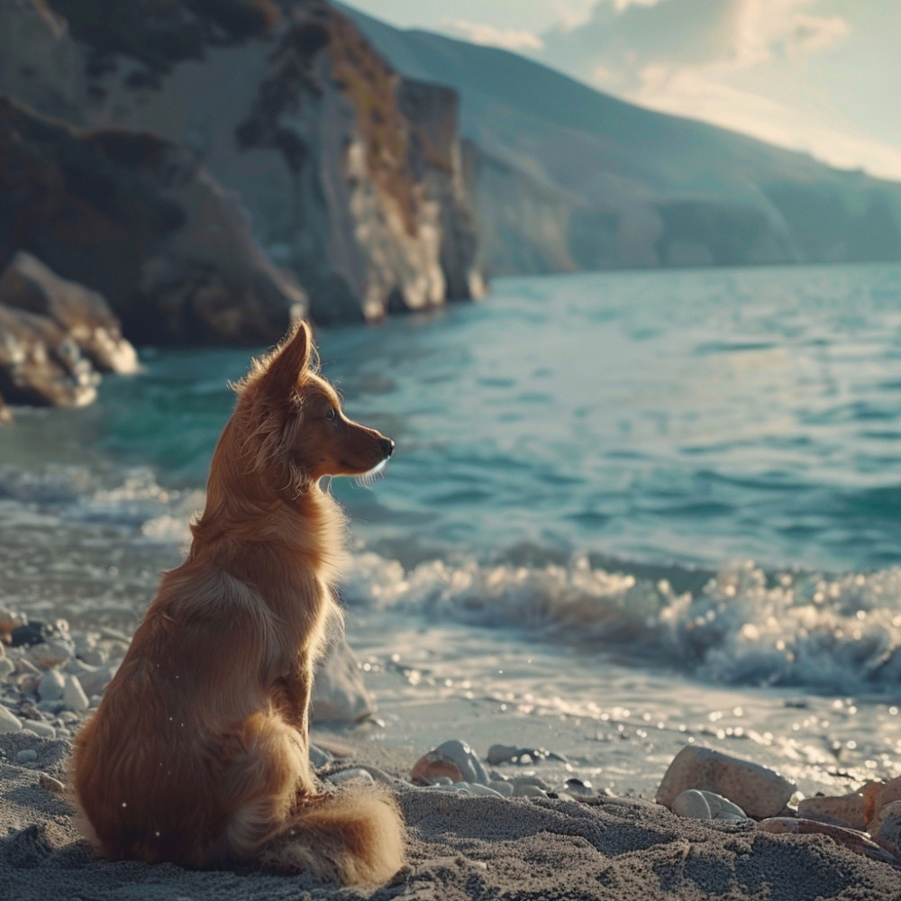 Calma De Los Perros En La Orilla Del Río