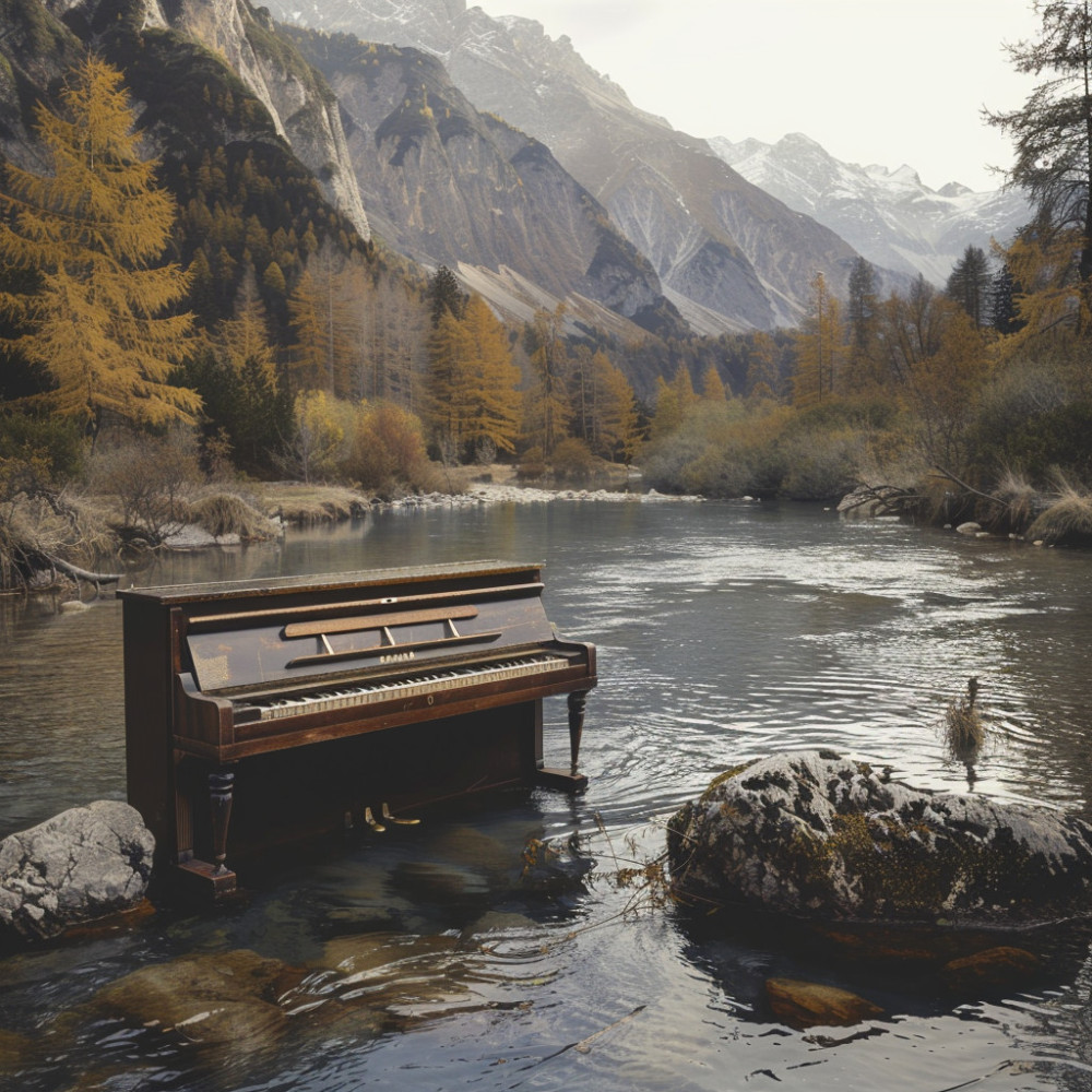 Melodía Del Amanecer Escarchado En El Piano
