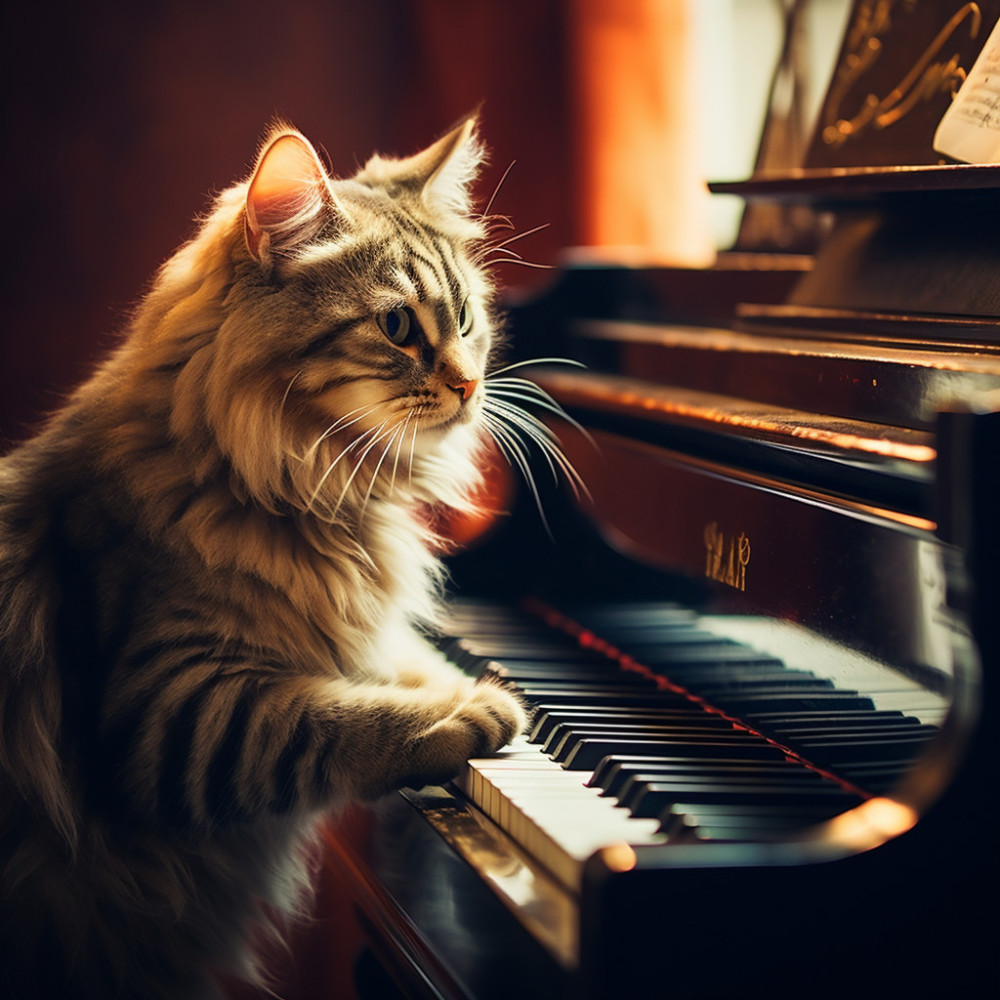 Feline Cadence Piano Rhythm