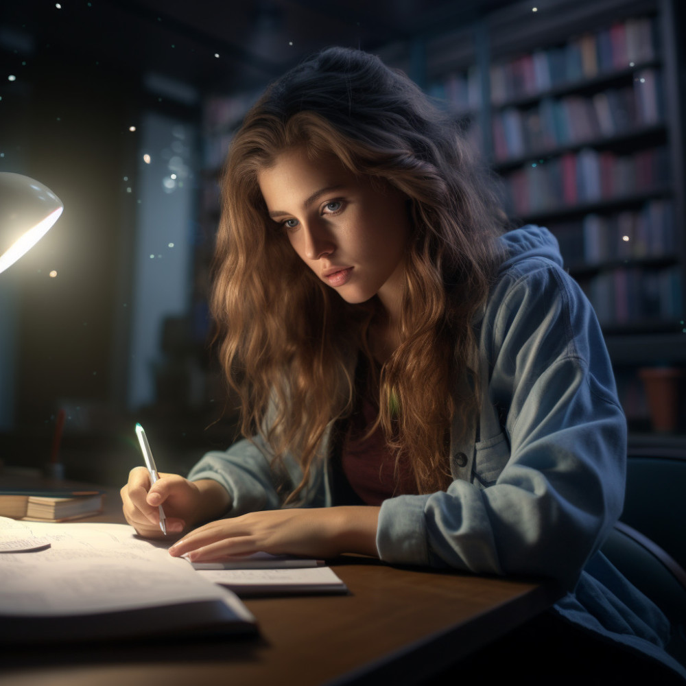 Focused Tranquility in Studious Calm