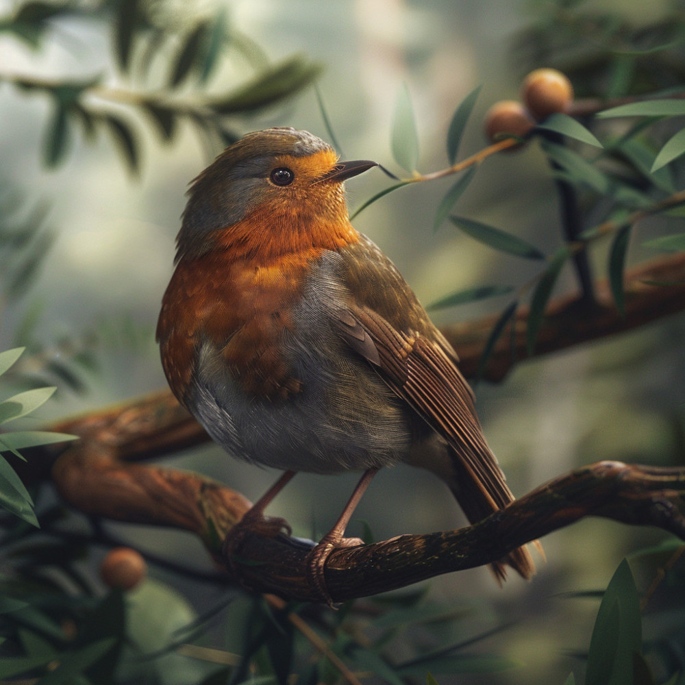 Meditative Birds in Natural Harmony