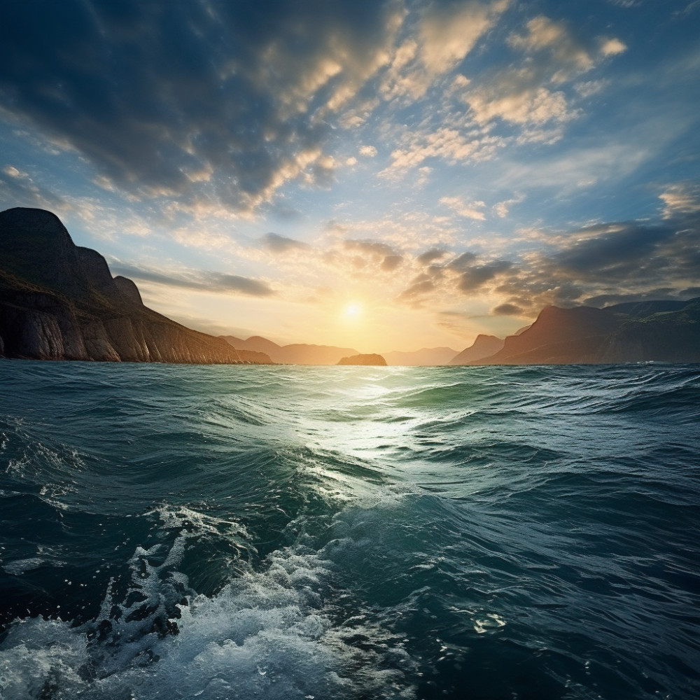 Mindful Waves: Oceanic Serenity