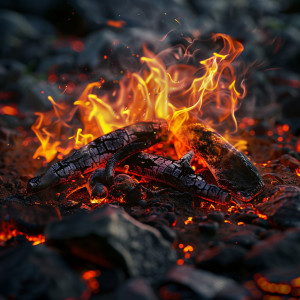 Nature & Rainforest Sounds Collective的專輯Peaceful Fire Relaxation: Soothing Sounds for Serenity