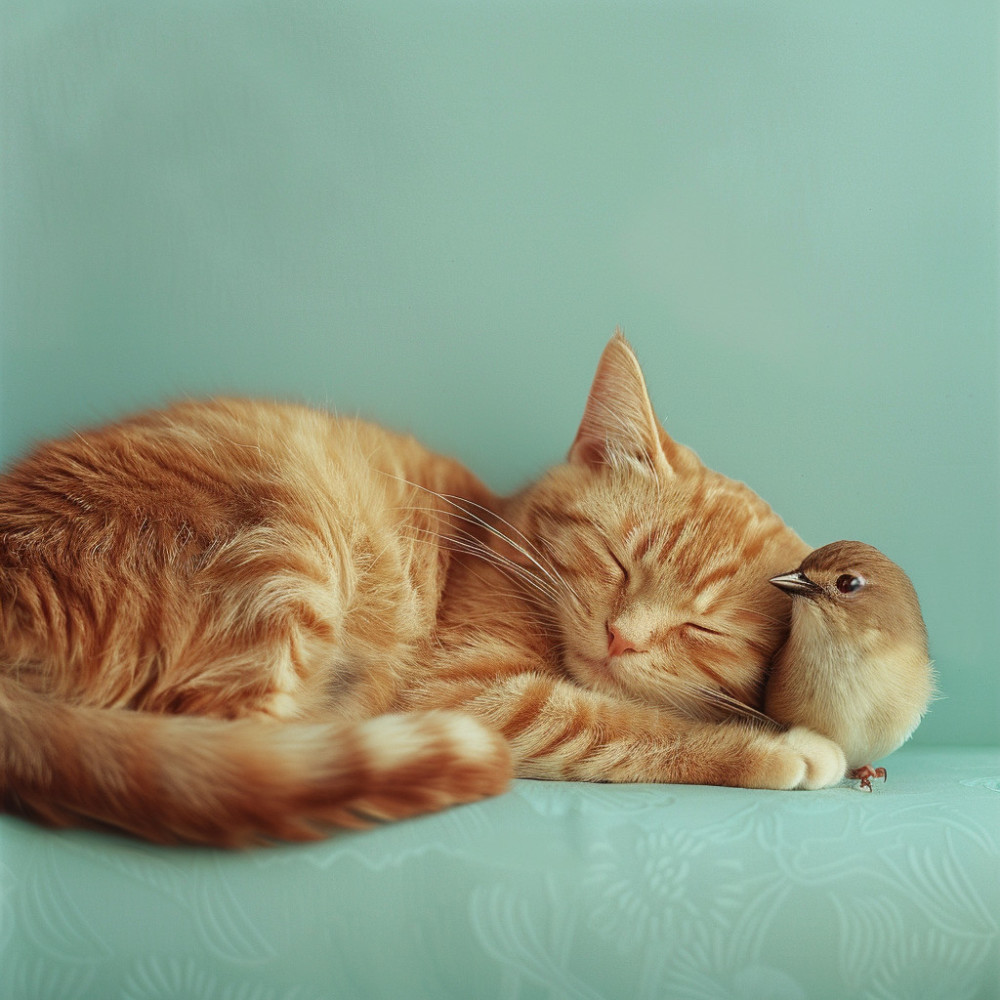 Siesta De Gatos Al Borde Del Arroyo