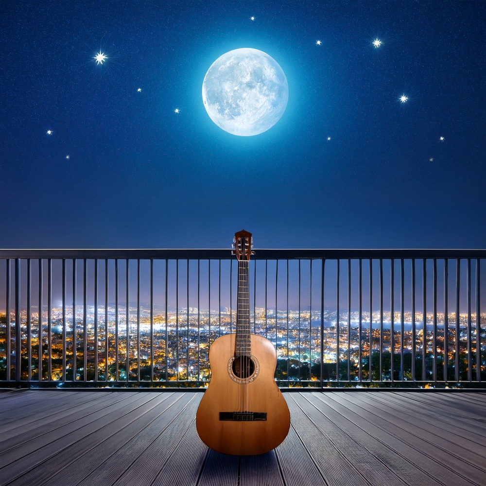 A Guitar’s Lullaby in the Dark