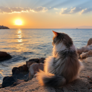 Brisa Oceánica Para Juego De Gatos: Armonía De Gatitos Felices