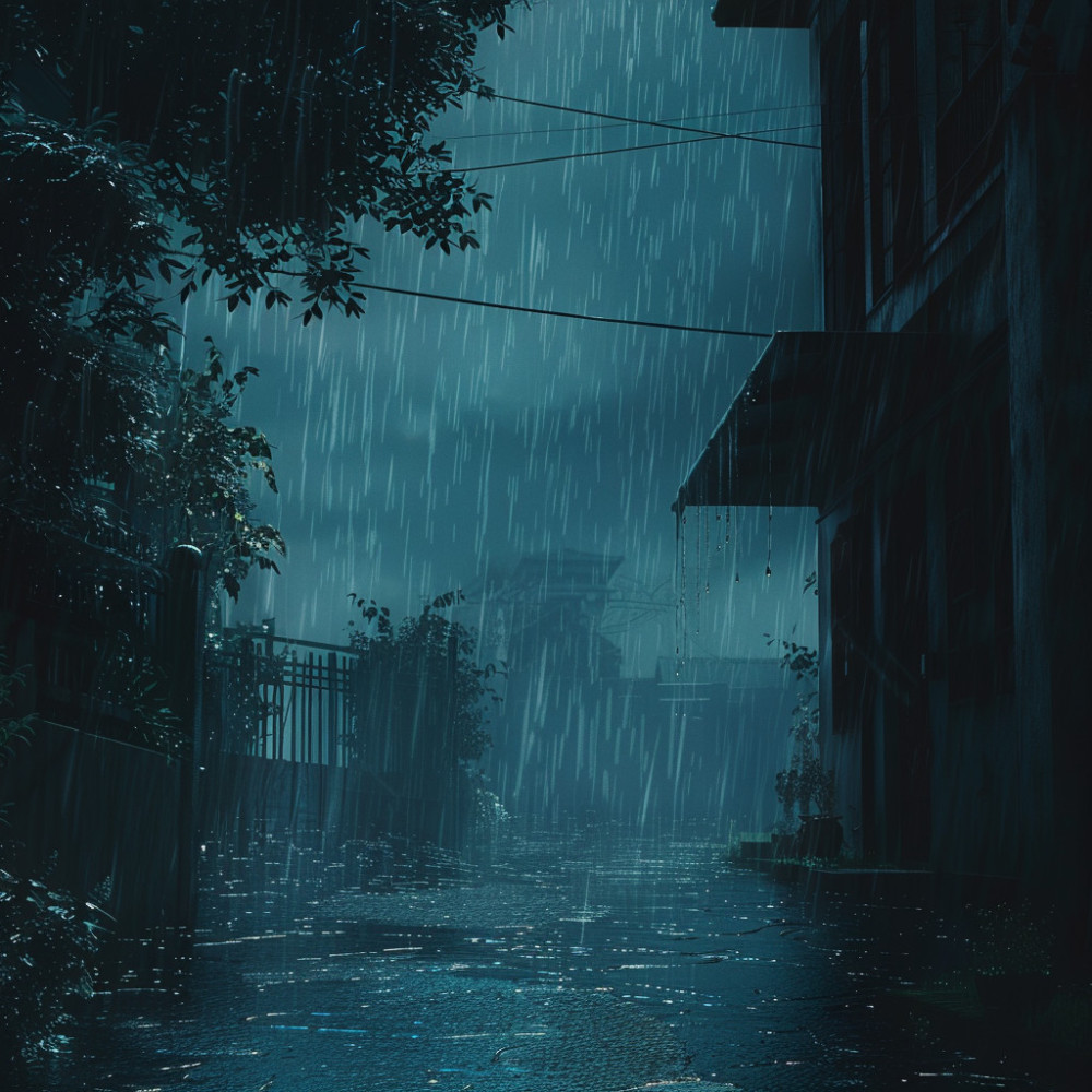 Refreshing Rain Sets a Calm Scene