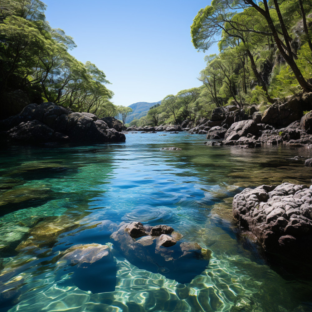 Contemplación Serena Junto A La Orilla Del Agua