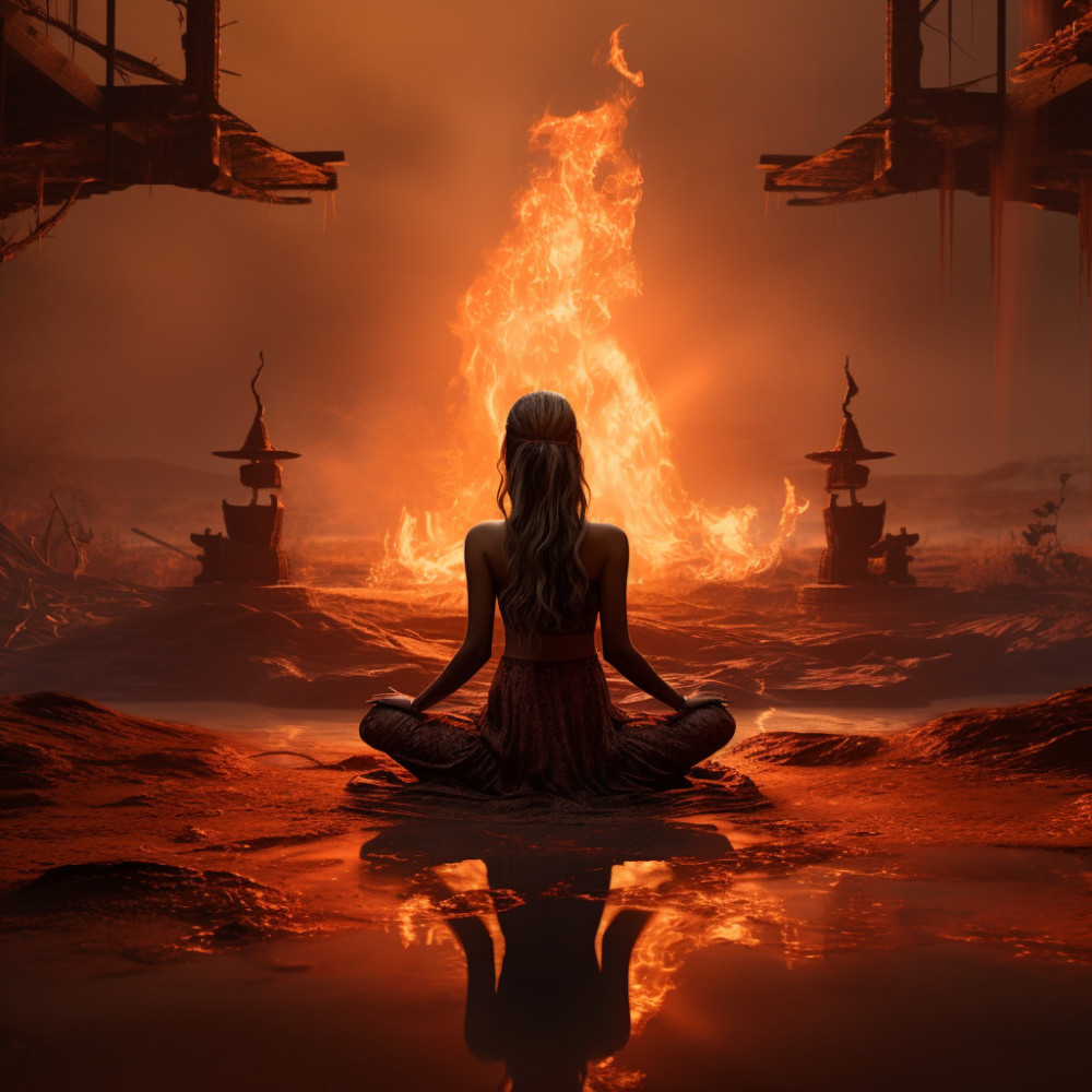Yoga in Ember Glow