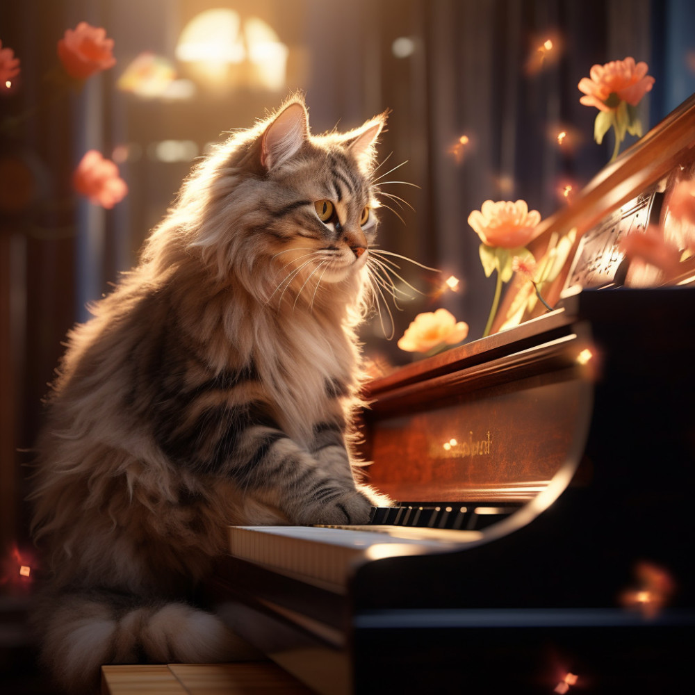 Morning Prowl Piano Cats