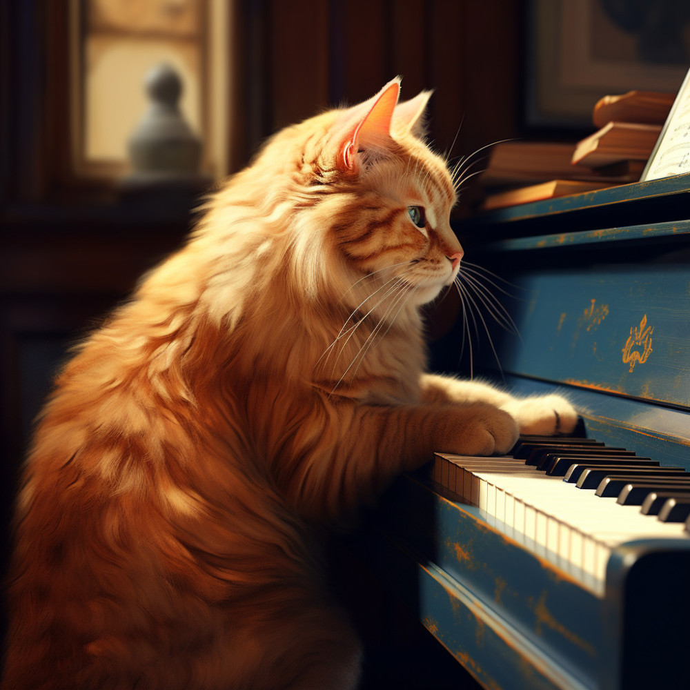 Tranquilo Sueño De Gatos Con Piano: Susurros De Serenata