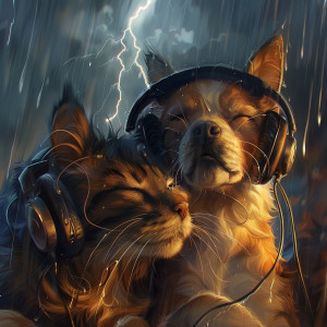 อัลบัม Thunder Comfort: Pets Relaxing Music ศิลปิน Rain for Deep Sleeping