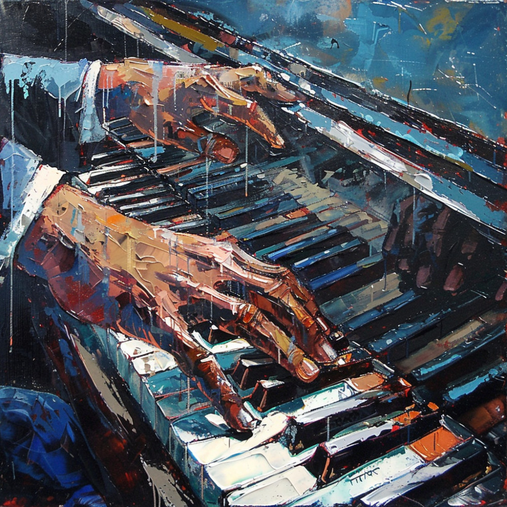 Eco Melódico De Las Teclas Del Piano