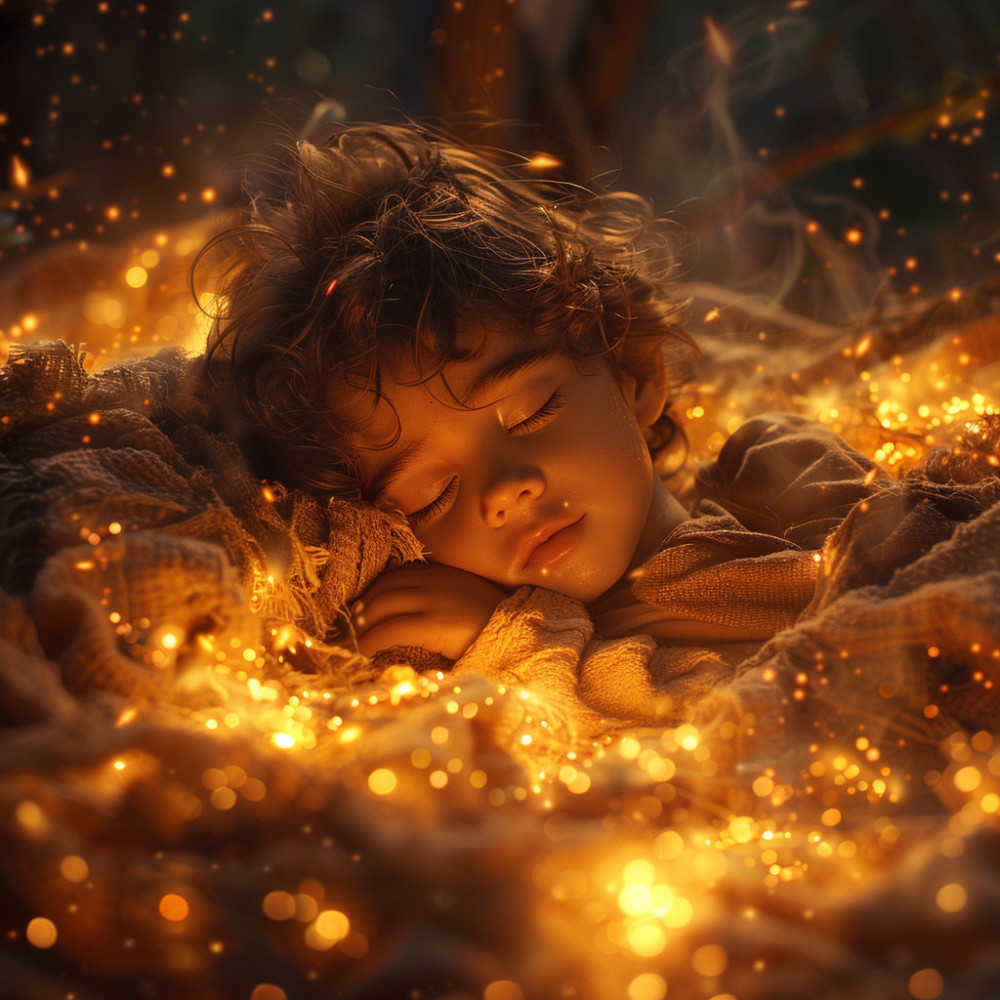 Bebé Duerme En Brillo Cósmico