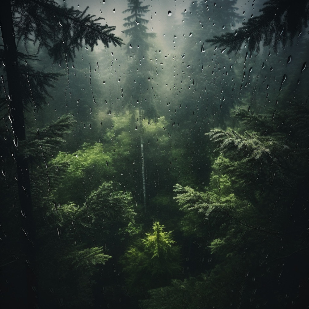 Quiet Rainfall in Starlit Rest
