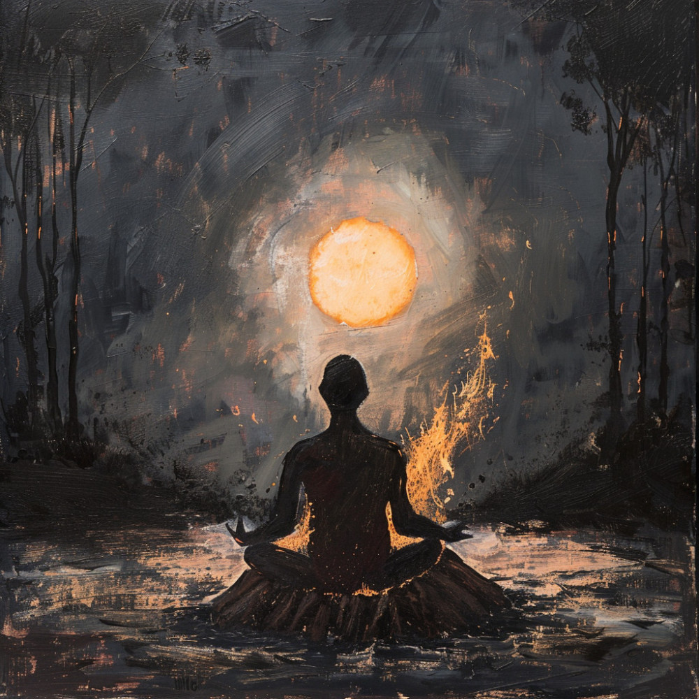 Danza Calmante De La Luz Del Fuego