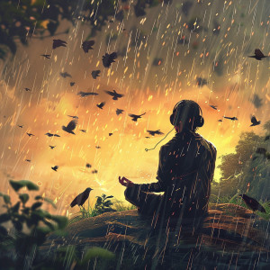 Serenity Music Relaxation的專輯Relaxation in Nature’s Rain: Binaural Birds Harmony - 78 72 Hz