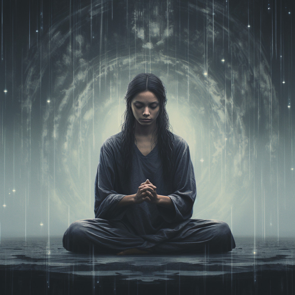 Serenidad De Yoga Con Los Truenos