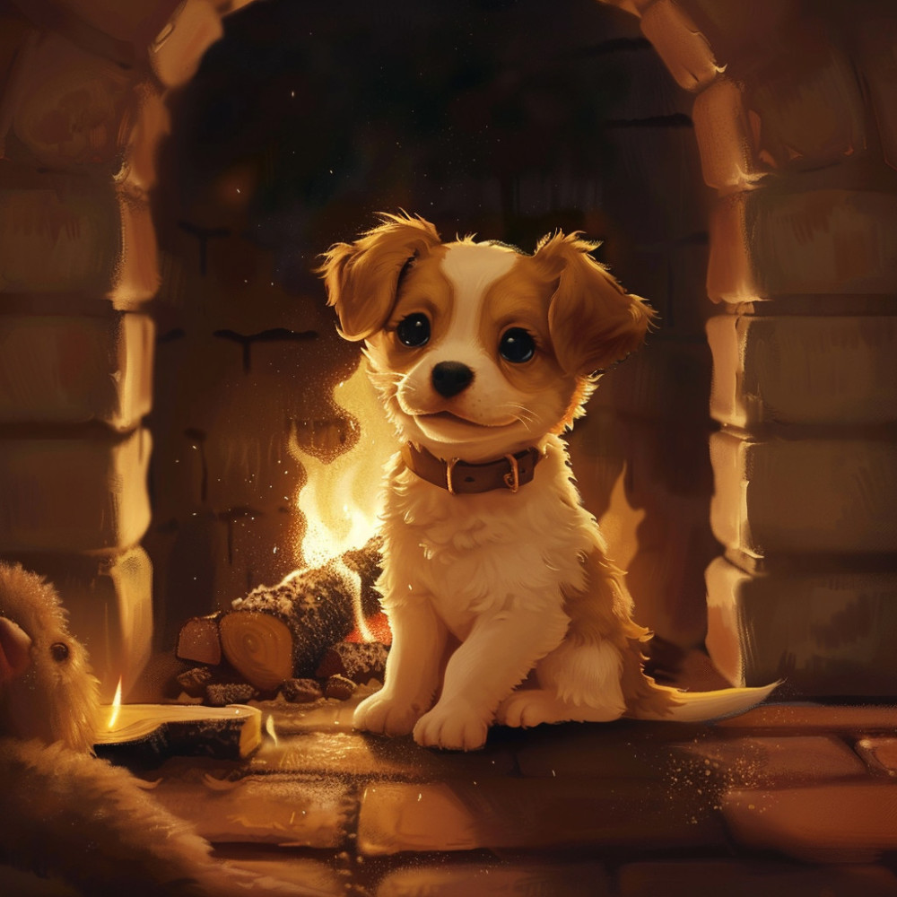 Perros Que Reconfortan Con Fuego