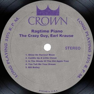 Earl Krause & The Crazy Guy的專輯Ragtime Piano