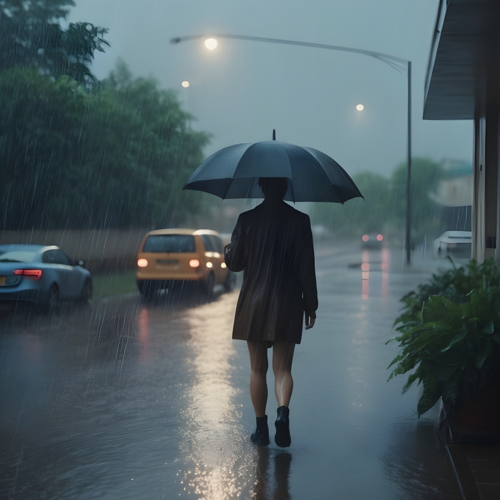 Strong Rain and Relaxing 9