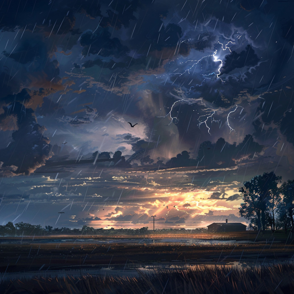 Tranquil Binaural Storm for Sleep
