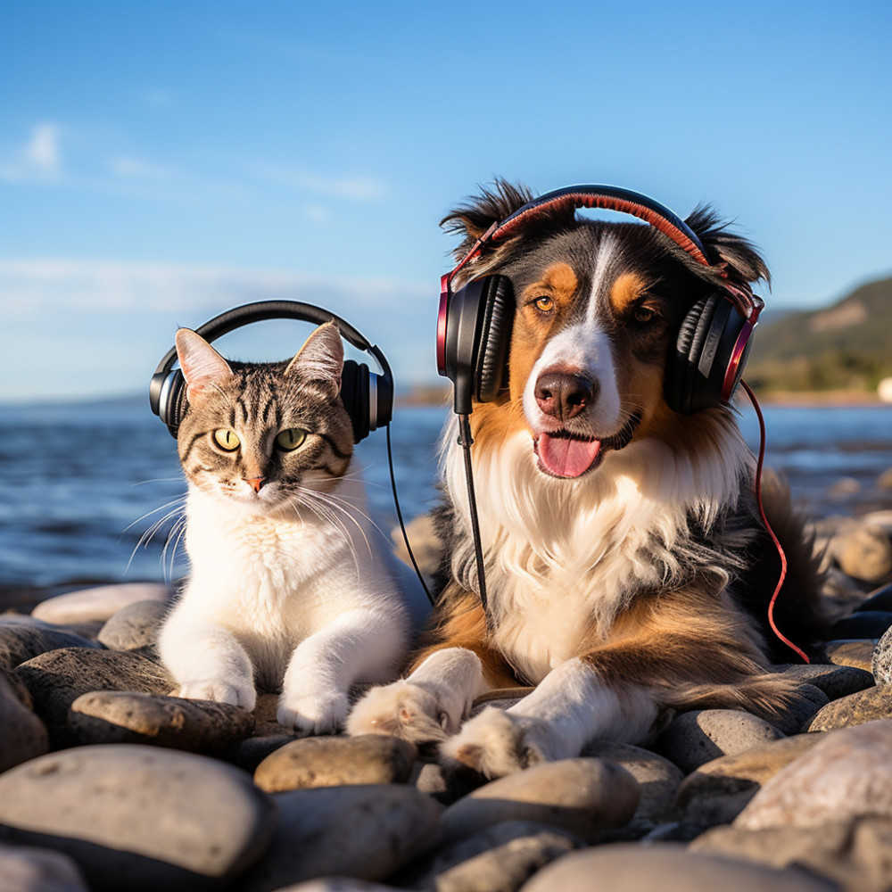 Coastal Symphony of Paw-sitive Vibes