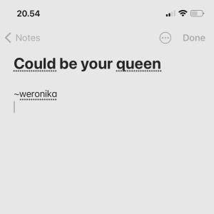 Listen to Could be your queen (Explicit) song with lyrics from Weronika