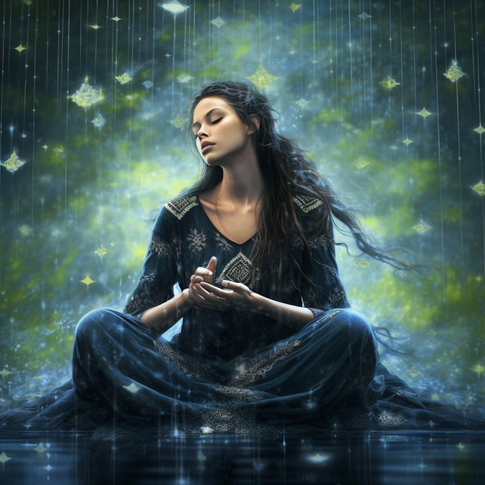 Meditación Con Gotas De Lluvia Tranquilas