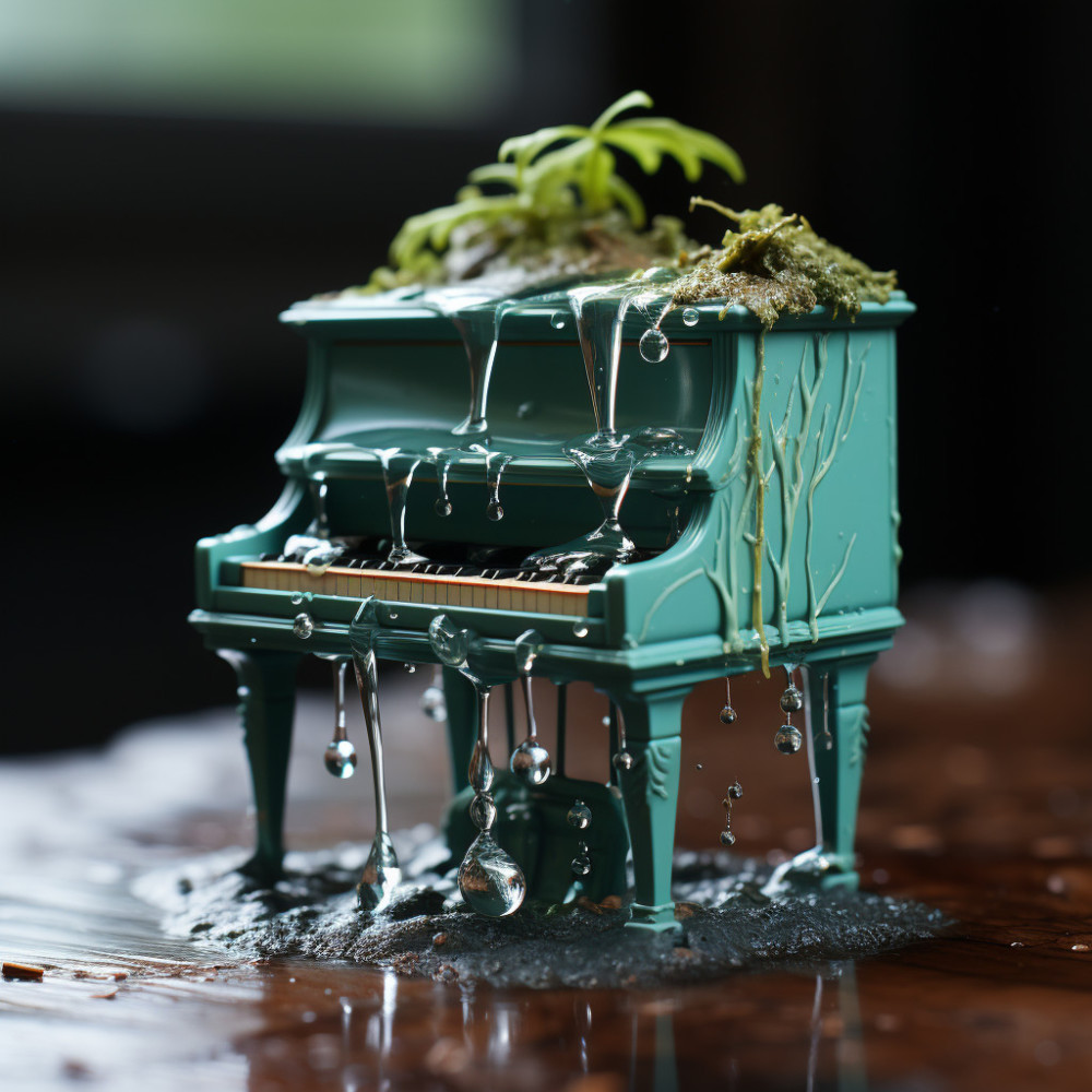 Serenidad De Lluvia Y Piano Alegre
