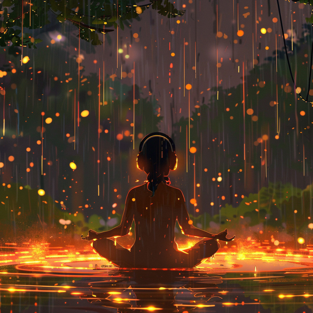 Meditation's Rainy Echo