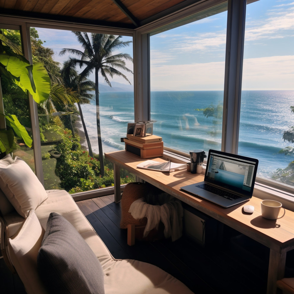 Oceanic Workday Tranquility