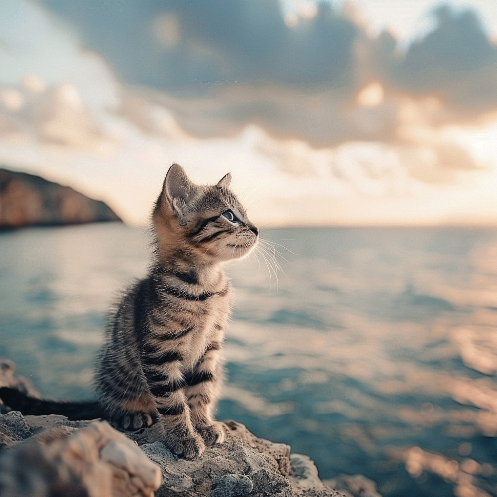 Ondas Tranquilas Del Agua Para Gatos