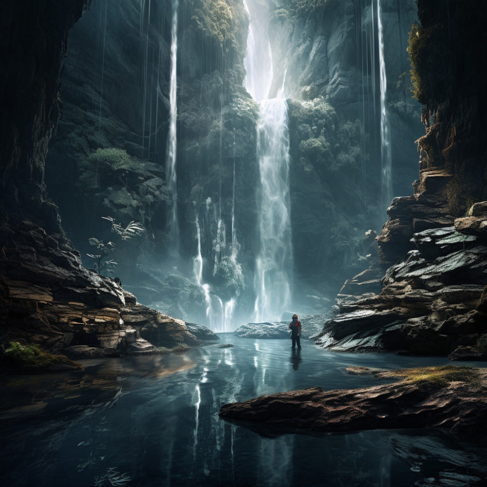 Meditación Suave De La Cascada