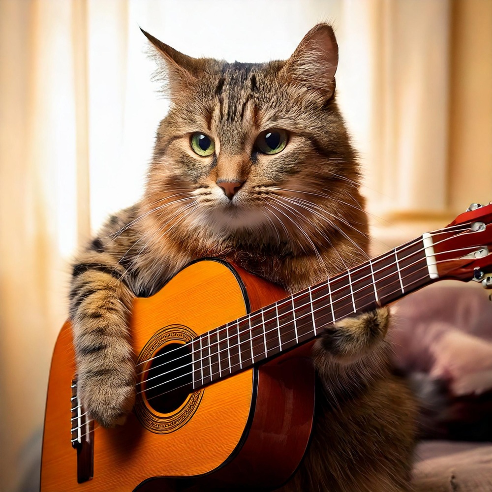 Cat Guitar Tune