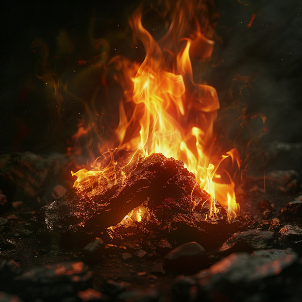 Soothing Fireplace Tones for Cats