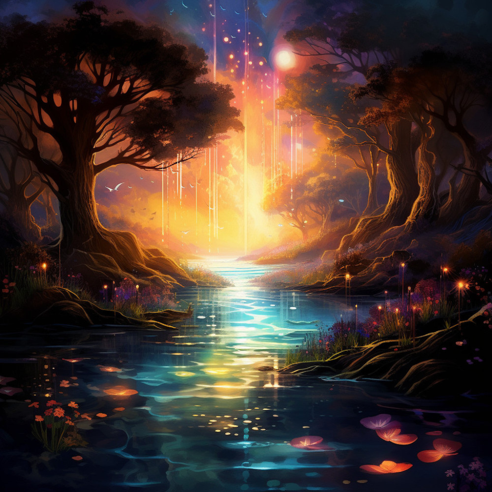 Flowing Waterfall Tranquility