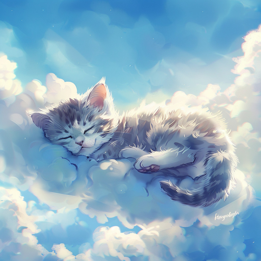 Comodidad Silenciosa Para Gatos Durmiendo La Siesta