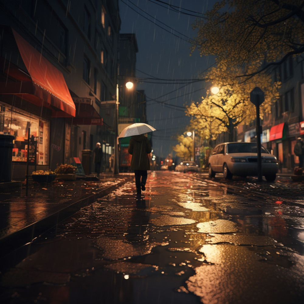 Serene Rainfall Melodic Bliss