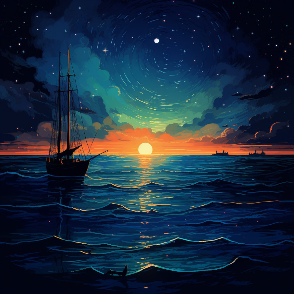 Serenity with Ocean Birds