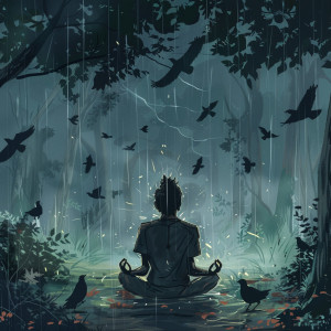 Alpha Waves Meditation的專輯Binaural Rain Meditation: Birds and Nature’s Harmony - 78 72 Hz