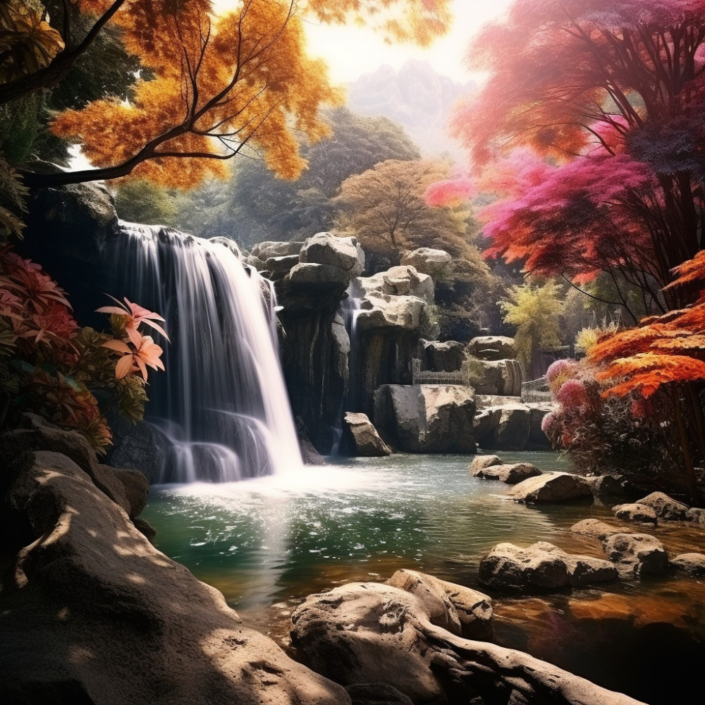 Waterfall's Gentle Hush for Comfort
