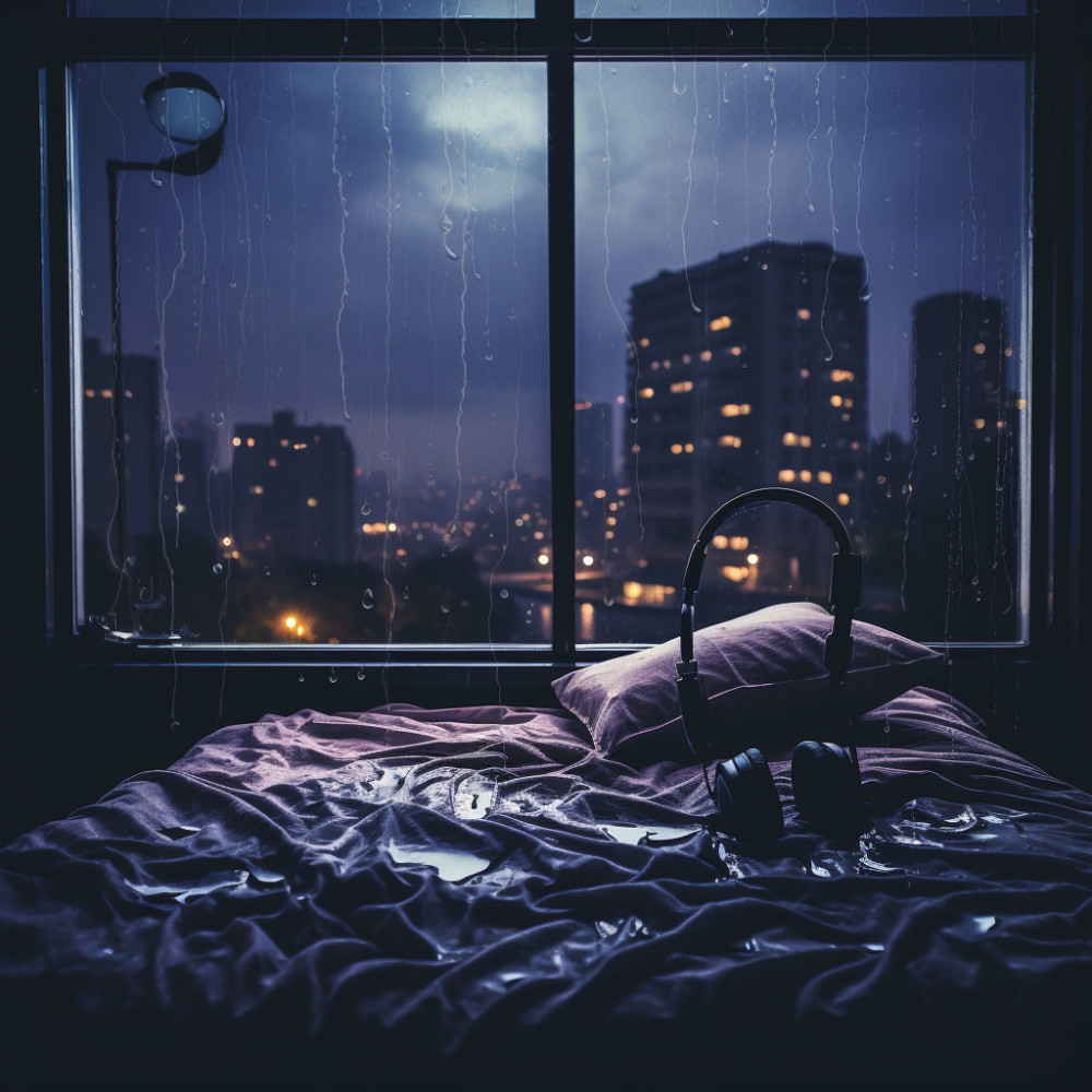 Serene Nighttime Rain