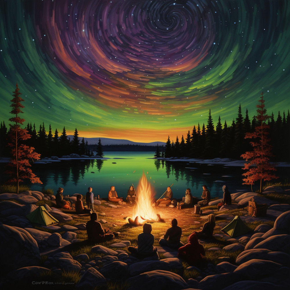 Bonfire Serenity Serene Flames and Stars