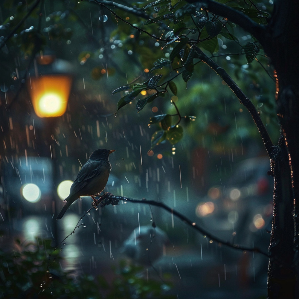 Relaxation’s Rain with Feathered Tunes