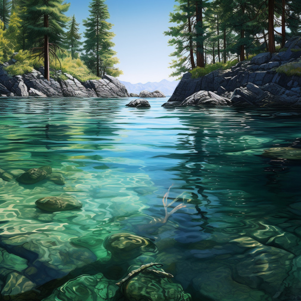Flowing Water's Serene Embrace
