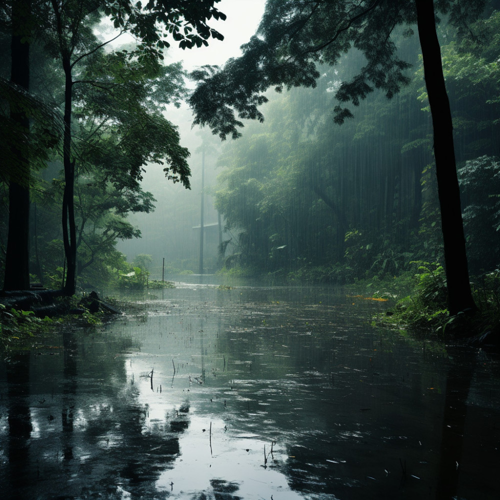 Pista De Baile Lluvioso De La Naturaleza