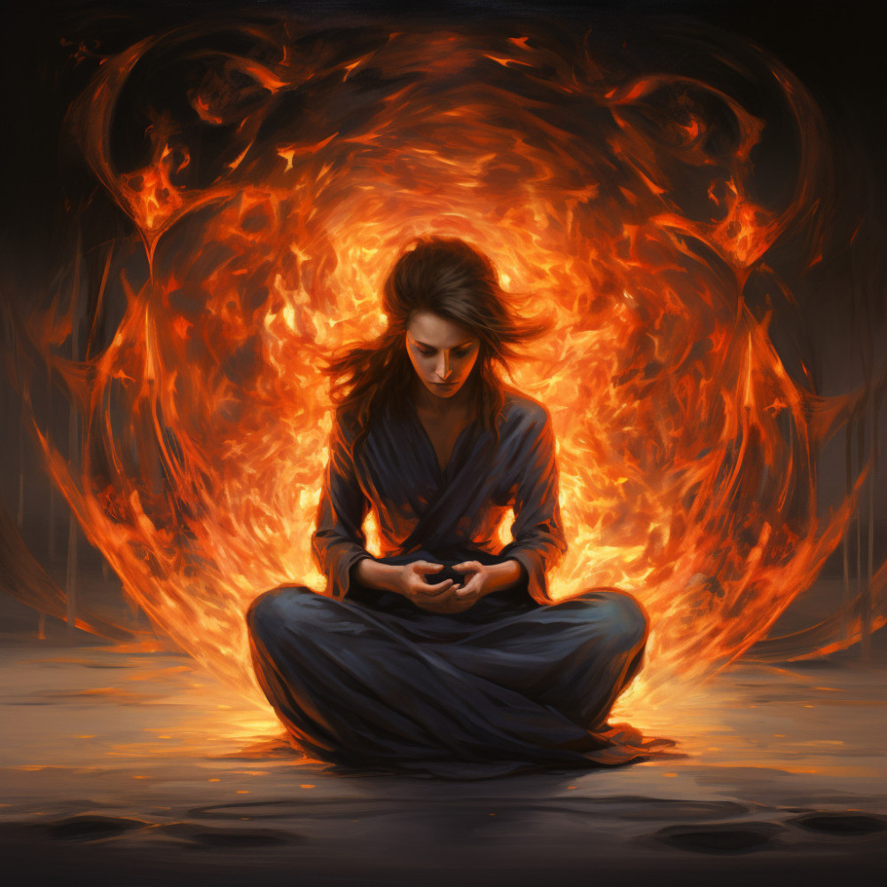 Serene Fire Gazing